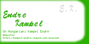 endre kampel business card